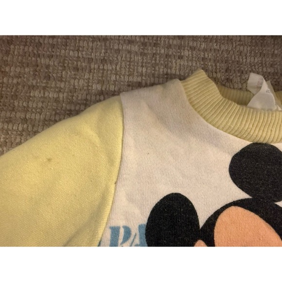 Disney Baby Mickey Mouse 90s Vintage Toddler Crewneck Sweatshirt Size 0-6 Months - Picture 2 of 6